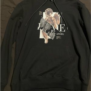 Men's Graphic Print Long Sleeve Drawstring Hoodie Pullover Sweatshirt